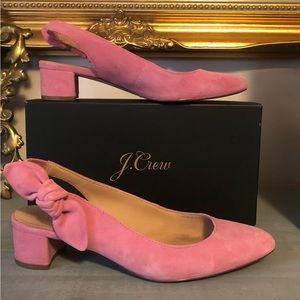 J.Crew pink sling backs. Size 7.